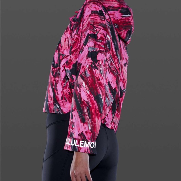 lululemon athletica Jackets & Blazers - Limited edition Lululemon rain chaser incentive multi printed jacket size 14
